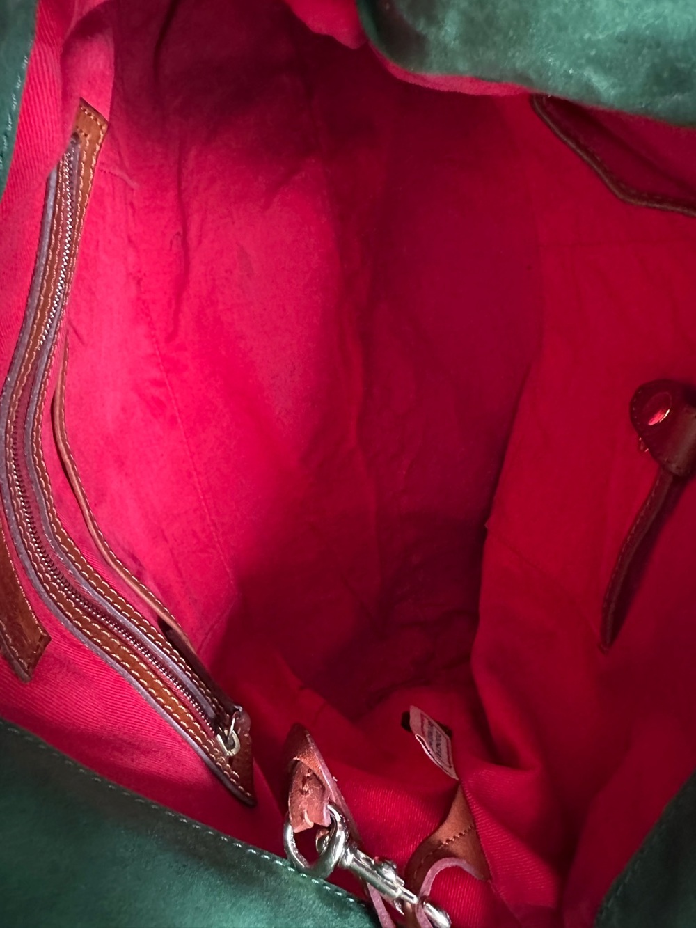 Dooney & Bourke Large Vintage Florentine Leather Satchel - Picture 12 of 16